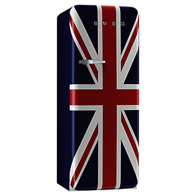 Smeg FAB28QUJ1 Fridge A++ Energy Rating, 60cm Wide, Right-Hand Hinge, Union Jack Smeg FAB28QUJ1 Fridge A++ Energy Rating, 60cm Wide, Right-Hand Hinge, Union Jack